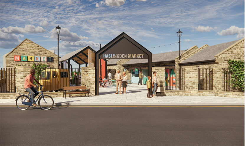 How the refurbished Haslingden Market will look once work in completed