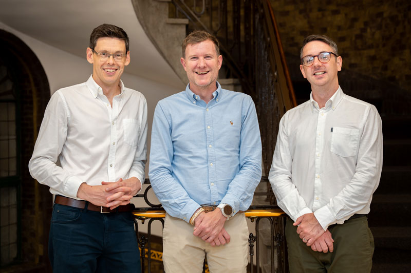 (L-R) Adrian Gladstone, Tim Aitchison and Matt McGettigan