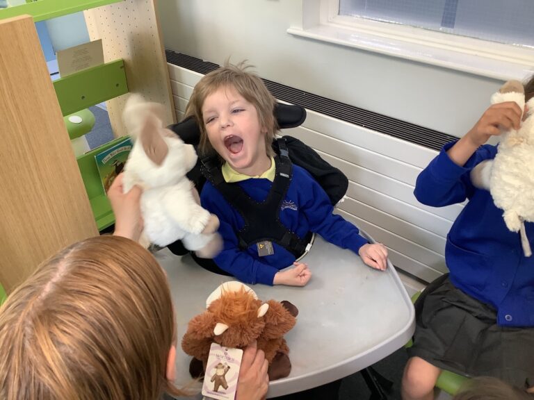 Some of the teddies arriving at a school - picture courtesy of Variety the Children's Charity