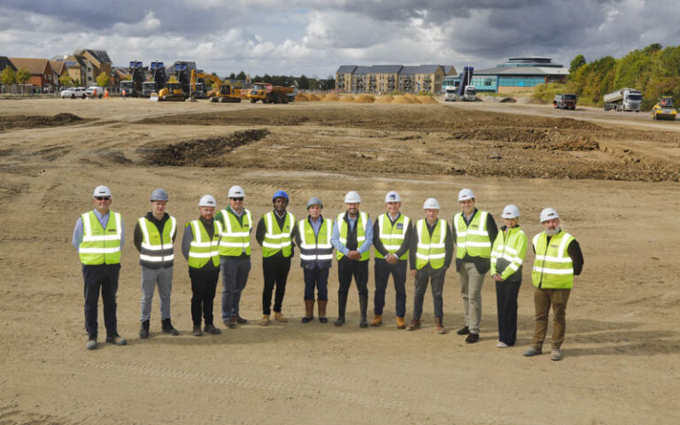 The groundbreaking ceremony brought together representatives from Sladen Estates, alongside agents M1 Agency and Eddisons, retailer Lidl, contractor TanRo and cost management consultancy Abacus