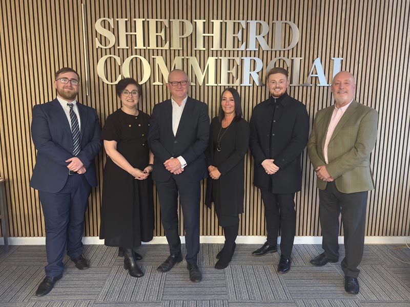 harlie Boswell, Tracey Peutherer, Ross Bendall, ... on and Chris Peutherer of Shepherd Commercial
