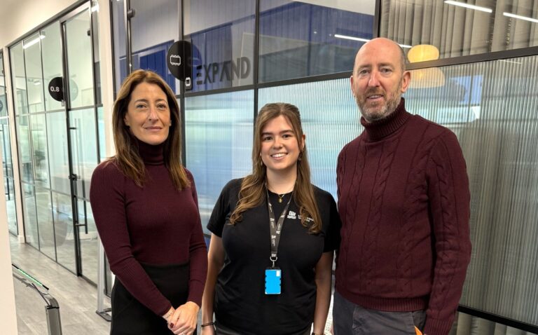 Pictured (L-R): Liza Macro, Senior Asset Manager at Liverpool Waters; Yasmin McBrinn, Community Co-ordinator at Liverpool Waters; and Simon Ellis, Managing Director at Into the Light.