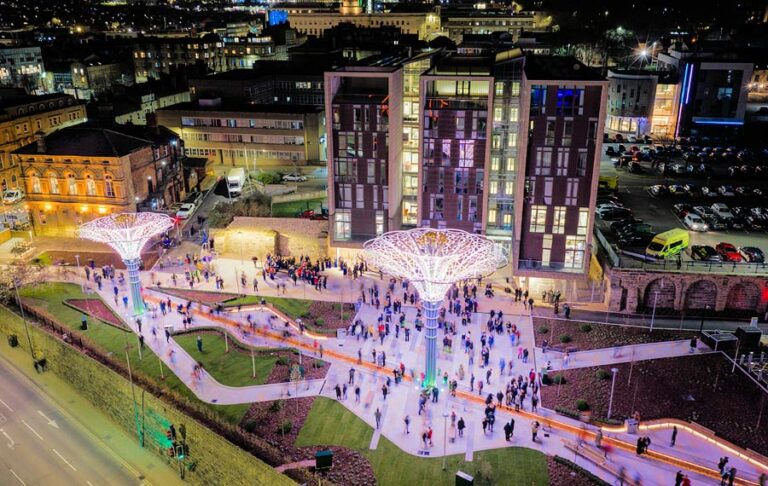 Yorkshire Rose sculptures in the heart of Barnsley