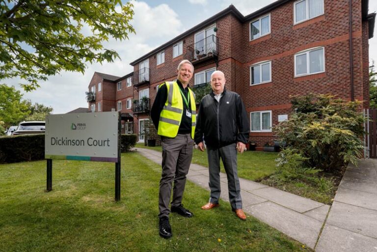 L-R Steven Gallagher (Gaia Energy) and Steve Wharton (Prima Group) Announce Partnership to Deliver a £2.2 Million Retrofit Programme Across Merseyside Homes