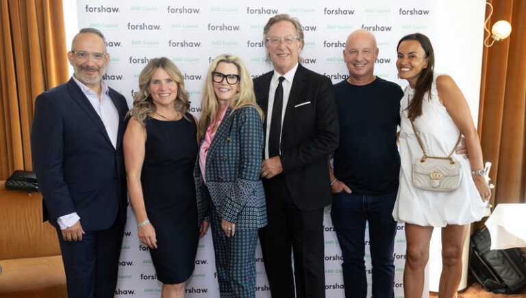 Teruel Carrasco, Lisa Carrasco, Jennifer Sethre, Loren Brink of AND Capital Ventures with Lyndon Forshaw and Lisa Forshaw of Forshaw Land & Property Group. (credit: Dominic Holden)