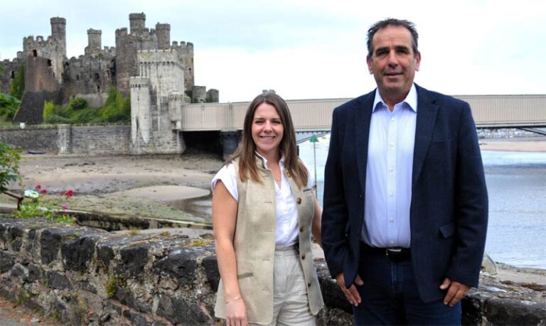 Sioned Edwards with founding director Rhys Davies