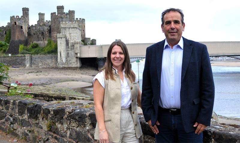 Sioned Edwards with founding director Rhys Davies