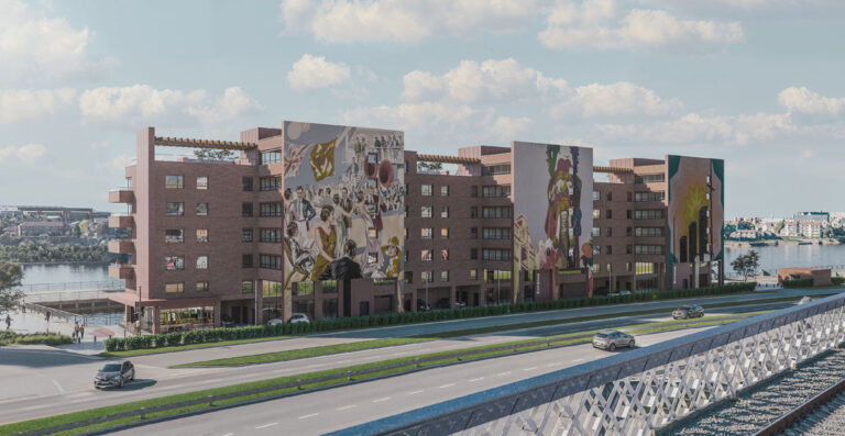 CGI of the proposed second development at Yorkhill Quay which will include a landmark large scale public art gallery