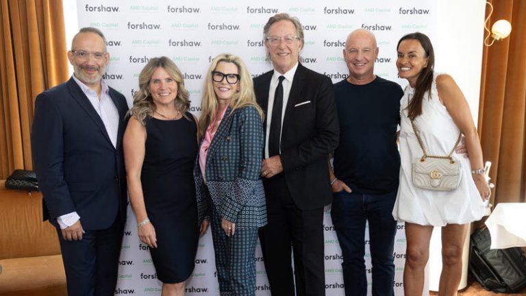 Teruel Carrasco, Lisa Carrasco, Jennifer Sethre, Loren Brink of AND Capital Ventures with Lyndon Forshaw and Lisa Forshaw of Forshaw Land & Property Group. (credit: Dominic Holden)