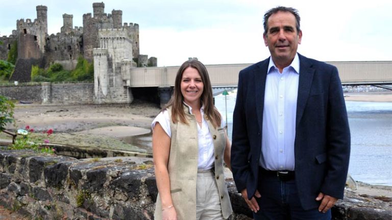 Sioned Edwards with founding director Rhys Davies