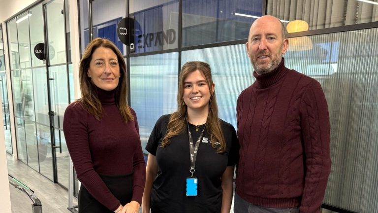 Pictured (L-R): Liza Macro, Senior Asset Manager at Liverpool Waters; Yasmin McBrinn, Community Co-ordinator at Liverpool Waters; and Simon Ellis, Managing Director at Into the Light.